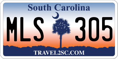 SC license plate MLS305