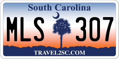 SC license plate MLS307