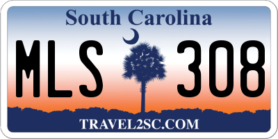 SC license plate MLS308