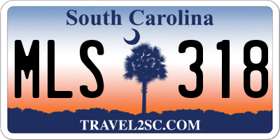 SC license plate MLS318