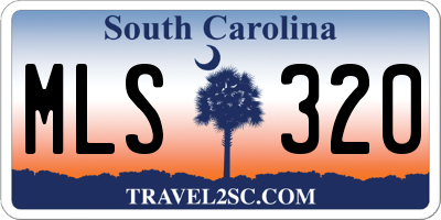 SC license plate MLS320