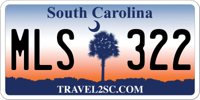 SC license plate MLS322