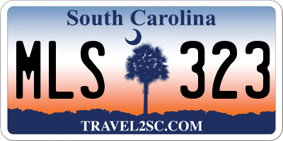 SC license plate MLS323