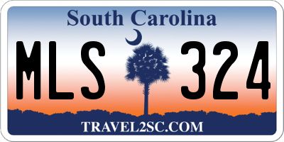 SC license plate MLS324