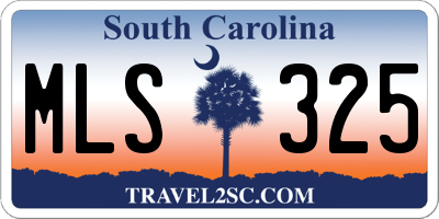 SC license plate MLS325
