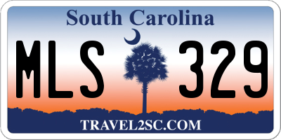 SC license plate MLS329