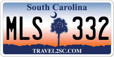 SC license plate MLS332