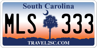 SC license plate MLS333