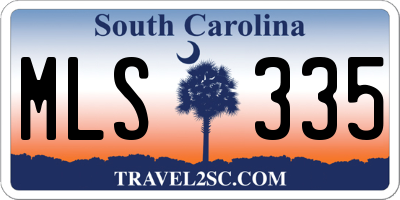 SC license plate MLS335
