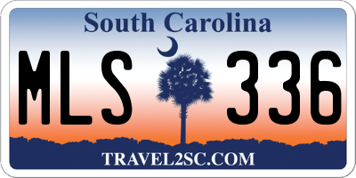 SC license plate MLS336
