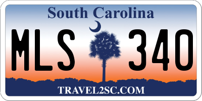 SC license plate MLS340