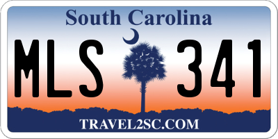 SC license plate MLS341