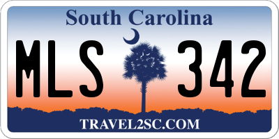 SC license plate MLS342