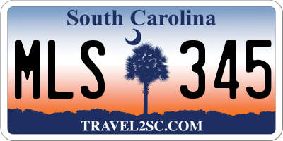 SC license plate MLS345