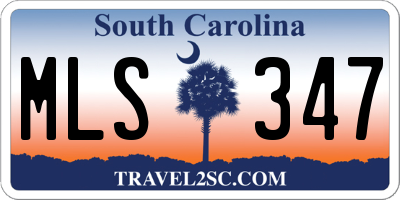 SC license plate MLS347