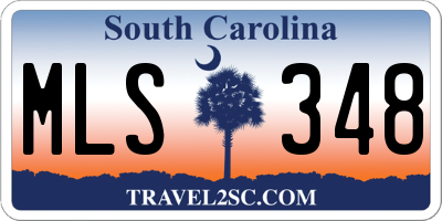 SC license plate MLS348