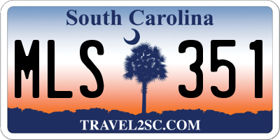 SC license plate MLS351