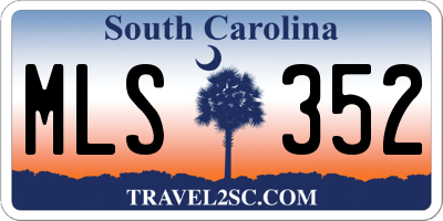 SC license plate MLS352