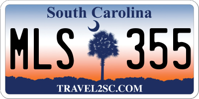 SC license plate MLS355