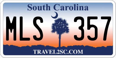 SC license plate MLS357
