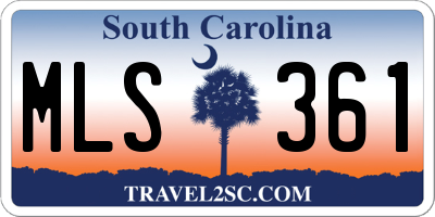 SC license plate MLS361