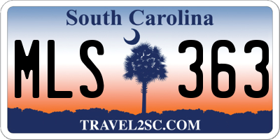 SC license plate MLS363