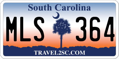 SC license plate MLS364