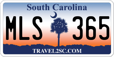 SC license plate MLS365