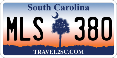 SC license plate MLS380
