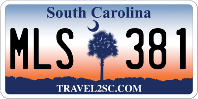 SC license plate MLS381