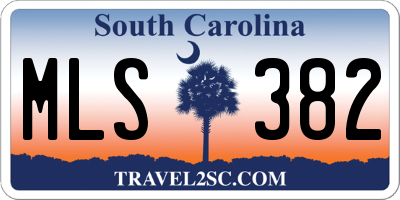 SC license plate MLS382