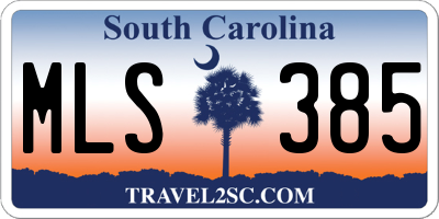 SC license plate MLS385