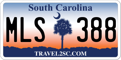 SC license plate MLS388