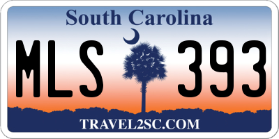 SC license plate MLS393