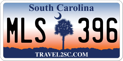 SC license plate MLS396