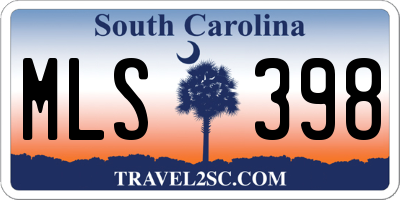 SC license plate MLS398