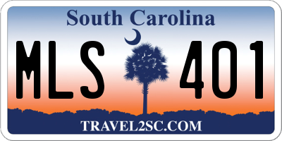 SC license plate MLS401