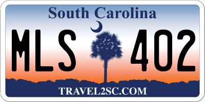SC license plate MLS402