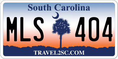 SC license plate MLS404
