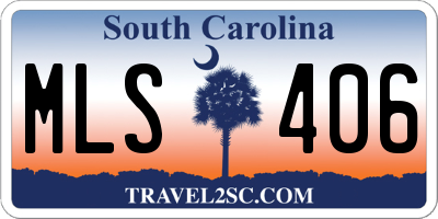 SC license plate MLS406