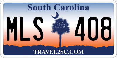 SC license plate MLS408