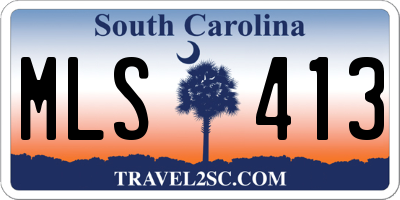 SC license plate MLS413