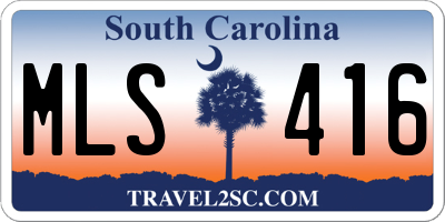 SC license plate MLS416