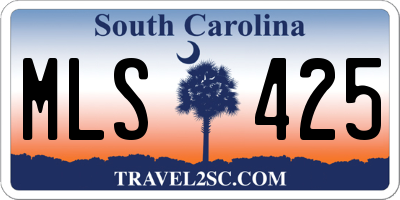 SC license plate MLS425