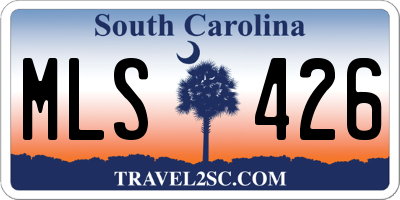 SC license plate MLS426