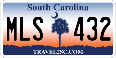 SC license plate MLS432