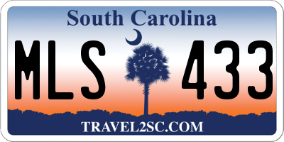 SC license plate MLS433
