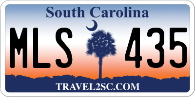 SC license plate MLS435