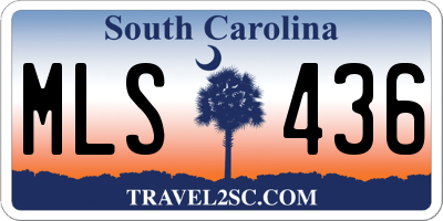 SC license plate MLS436