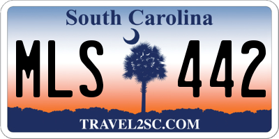 SC license plate MLS442